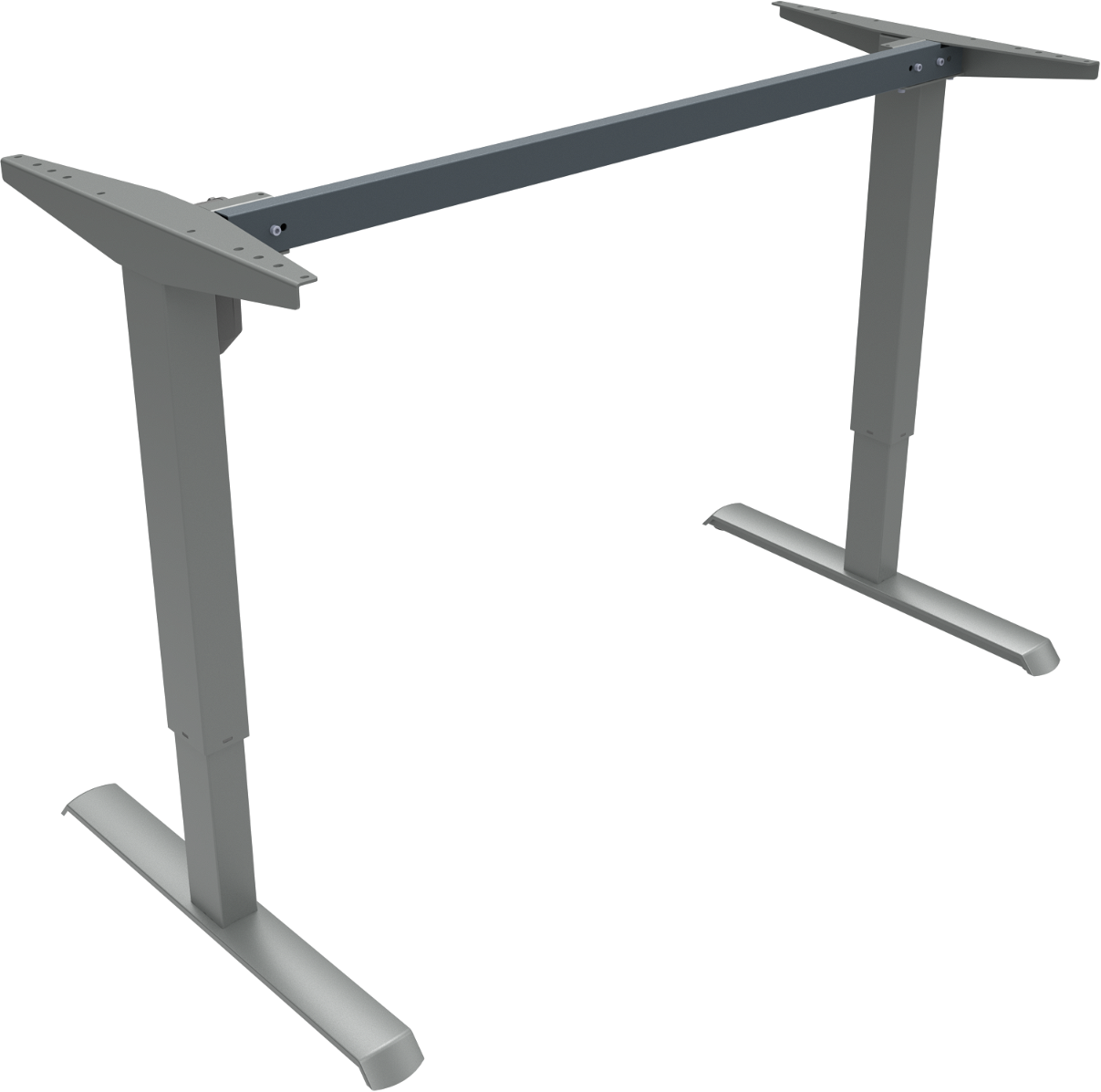 Hæve- Sænkestel Zennord Adaptdesk Justerbart Stel 68-118 Cm   Sølv Metal Til Kontor