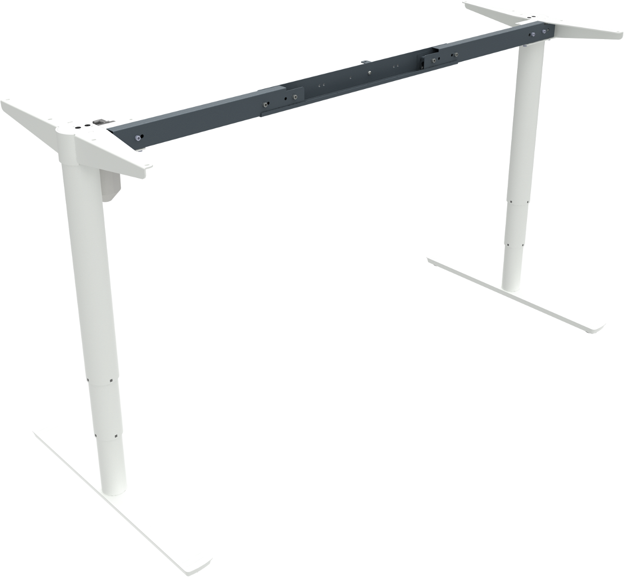 Hæve- Sænkestel Zennord Comfortzone Højdejusterbart Hvid Metal 65-125 Cm 112-152ã 68 Cm