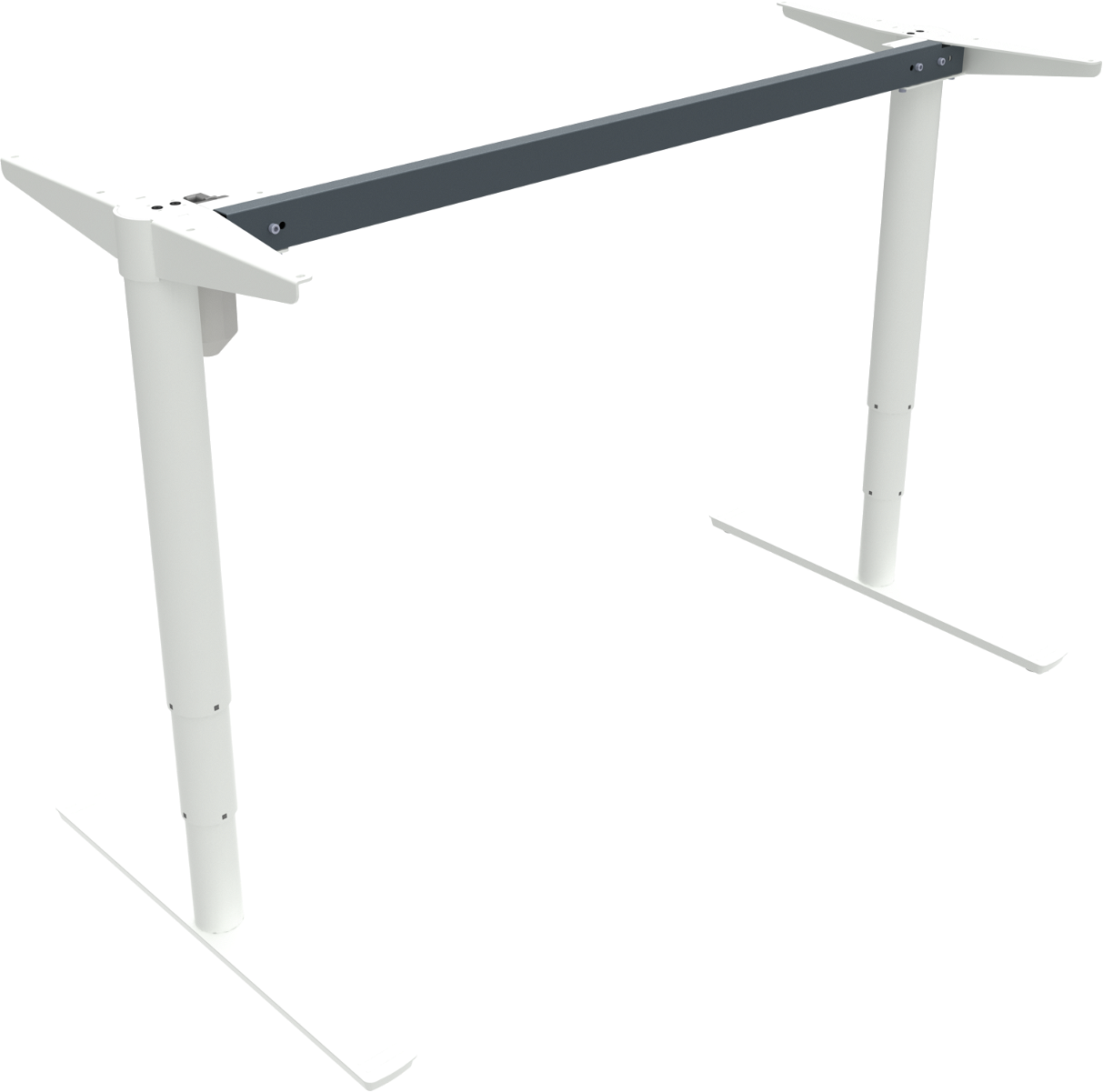 Hæve- Sænkestel Zennord Comfortzone Hvid Metal Justerbar 65-125 Cm