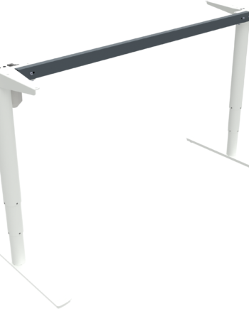 Hæve- Sænkestel Zennord Comfortzone Hvidt Metal Højdejusterbart 65-125 Cm Robust Skrivebordstel Til Kontor Og Hjemmekontor