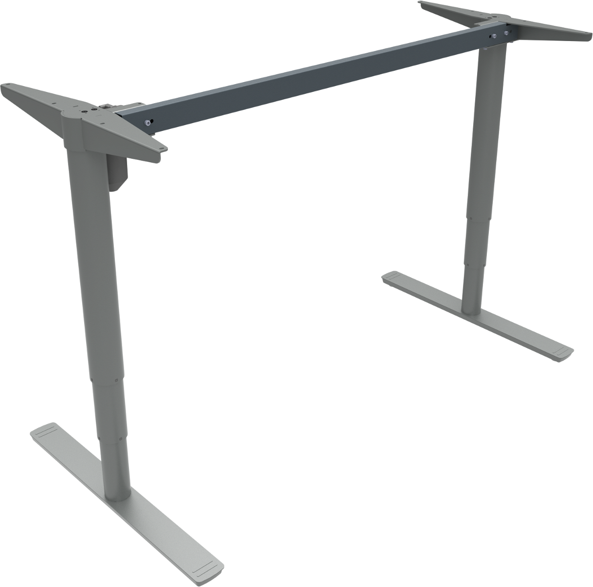 Hæve- Sænkestel Zennord Comfortzone 501-49 Sølv  Justerbart Metal Bordstel 129ã 68 Cm  Højde 65-125 Cm