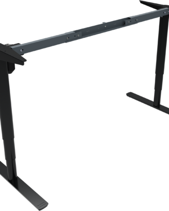 Hæve- Sænkestel Zennord Comfortzone Sort Metal Bordstel Justerbar Længde 112-152 Cm H65-125 Cm Ergonomisk