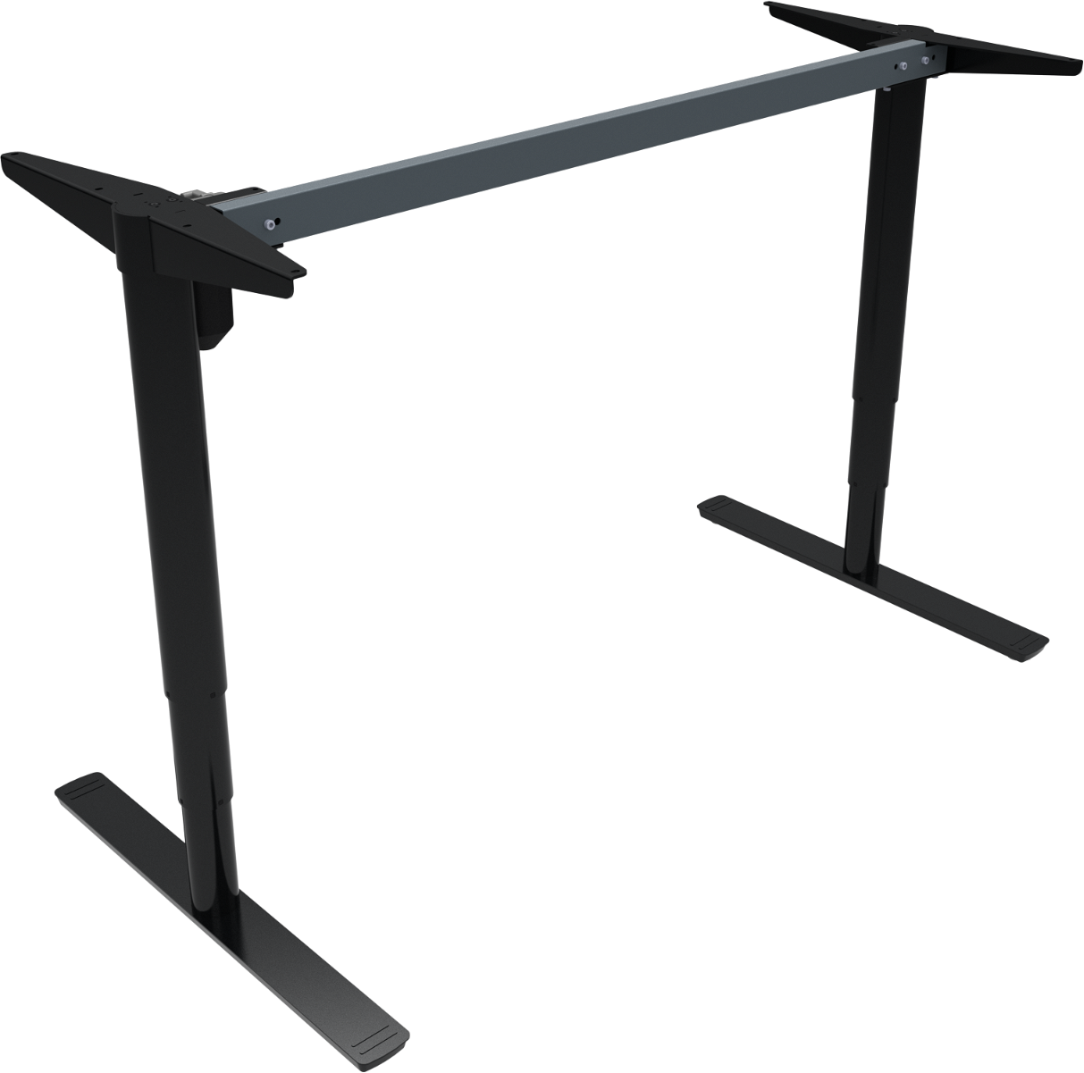 Hæve- Sænkestel Zennord Comfortzone Sort Metal H65-125 Cm   Ergonomisk Justerbart Bordstel