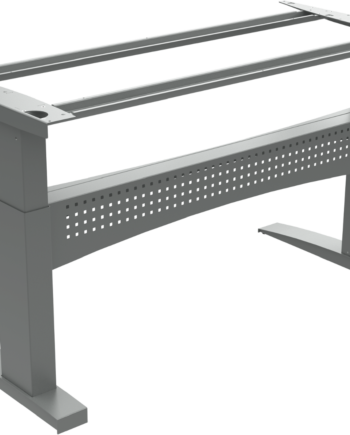 Hæve- Sænkestel Zennord Flexdesk   Sølv   Justerbart 65 122 Cm   Robust Metalstel 150 Kg Kapacitet