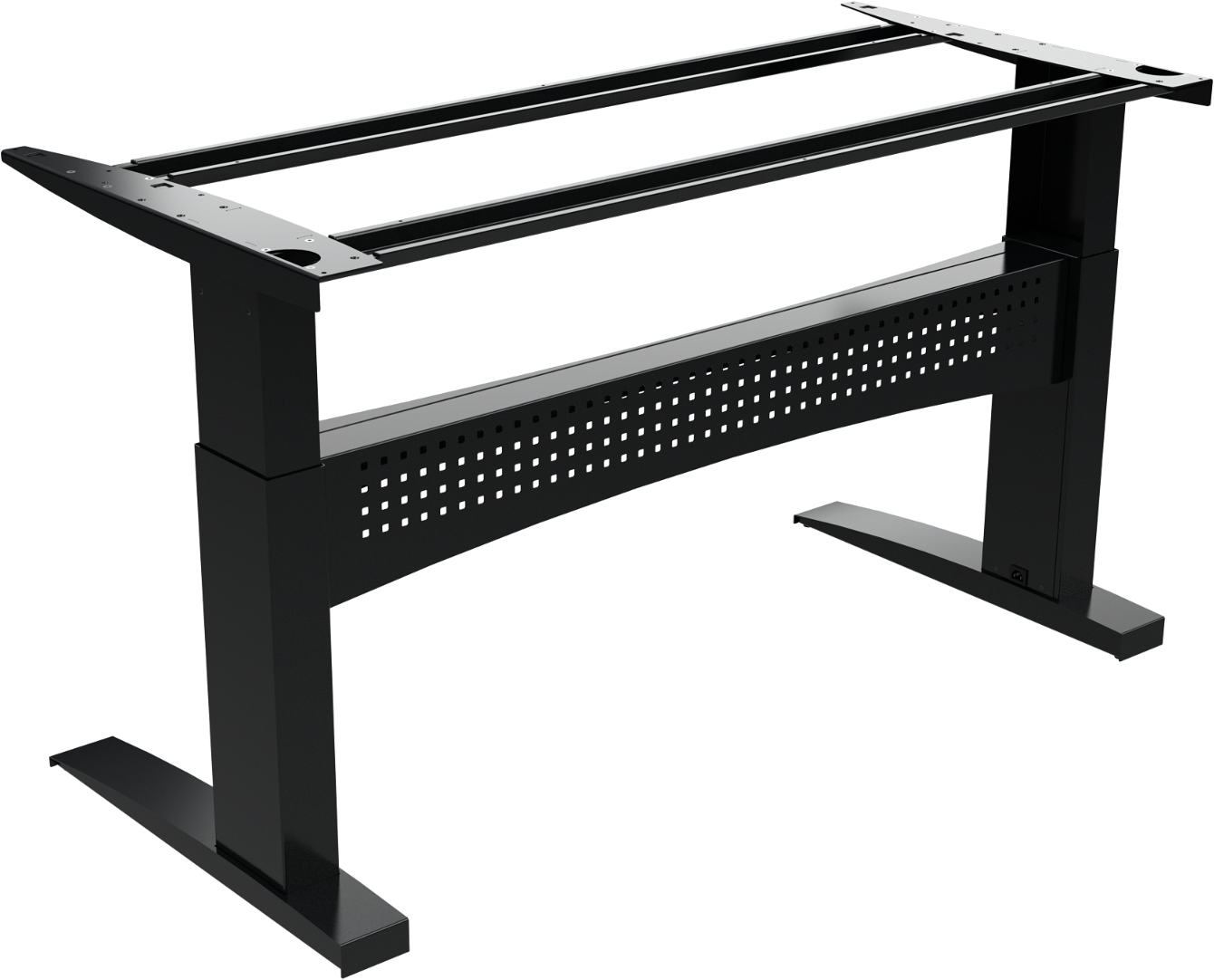 Hæve- Sænkestel Zennord Flexdesk Sort Metalstel Med Bosch-motor Og Kabelføring  Højde 65-122 Cm  150 Kg