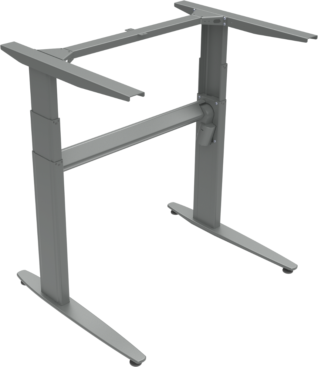 Hæve- Sænkestel Zennord Movemate Sølv Justerbart 68-120 Cm Til Kontorbord Metalramme
