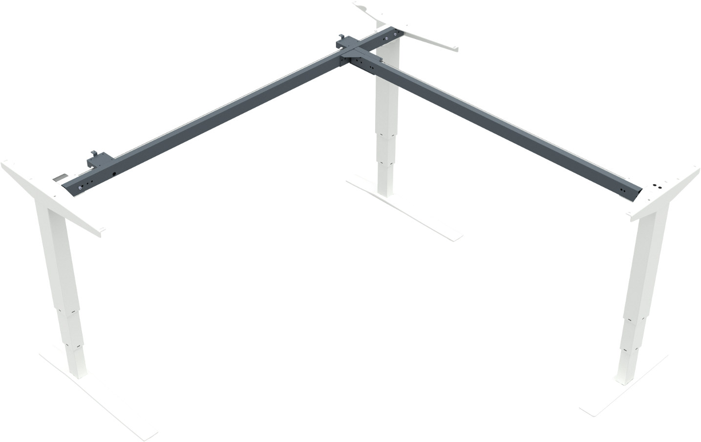 Hæve- Sænkestel Zennord Rise Rest 501-43 Hvid Justerbart Bordstel 65-125 Cm Højde Tã -certificeret