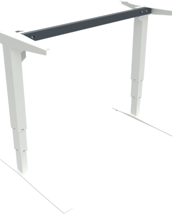 Hæve- Sænkestel Zennord Rise Rest Hvid Justerbart 65-125 Cm Metal Stel Til Kontorskrivebord