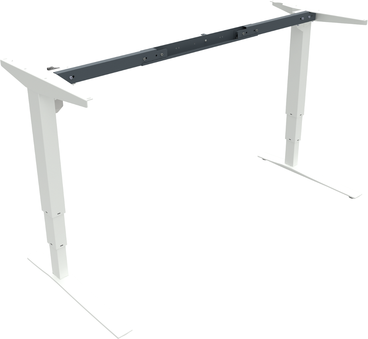 Hæve- Sænkestel Zennord Rise Rest Hvidt Metal Justerbart 65 125 Cm Højde 112 152 Cm Bredde