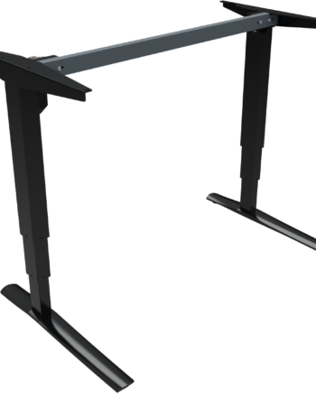 Hæve- Sænkestel Zennord Rise Rest Sort Metal 65-125 Cm Justerbar Højde   Skrivebordsstel Til Kontor