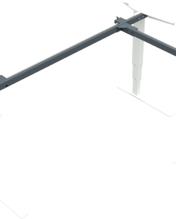 Hæve- Sænkestel Zennord Rise Rest 501-43  -søjlet Hvid Justerbart Skrivebordsstel 65-125 Cm