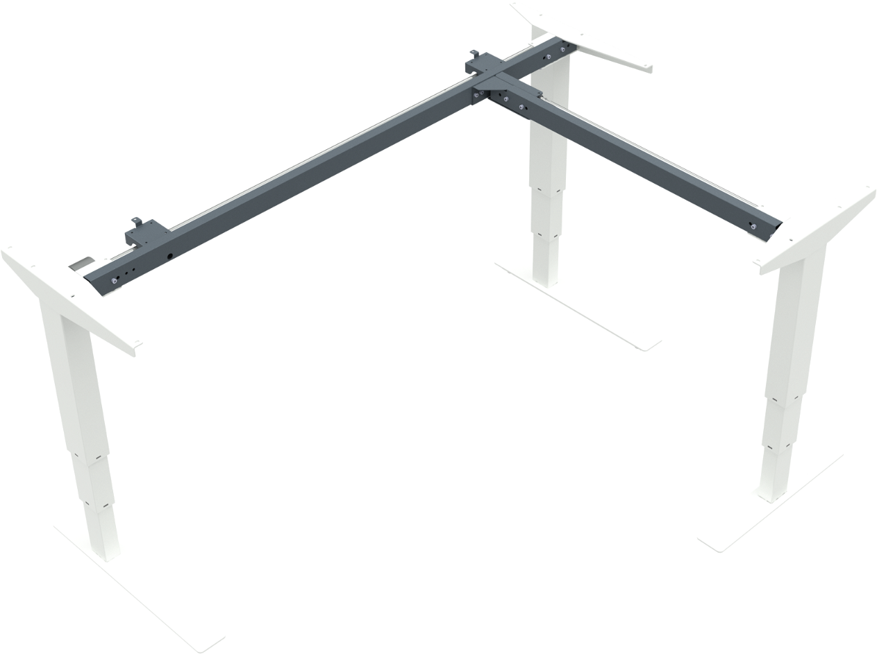 Hæve- Sænkestel Zennord Versastand 501-37 Hvid Metal Ergonomisk Elektrisk Justerbar 57-122 Cm
