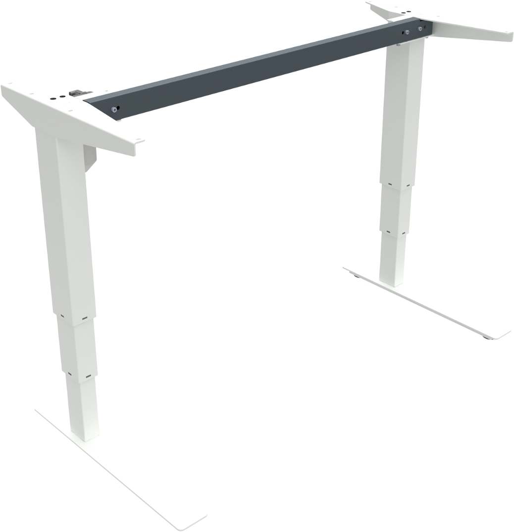 Hæve- Sænkestel Zennord Versastand Justerbart 57-122 Cm Højde Hvidt Metal Bordstel