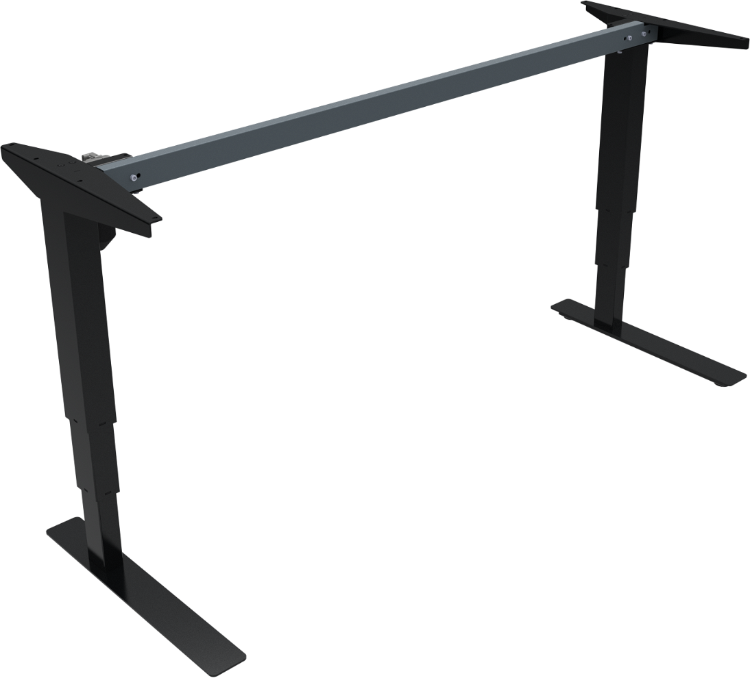 Hæve- Sænkestel Zennord Versastand   Sort Metal  Højdejusterbart 57-122 Cm  Open Frame  Bæredygtigt Design