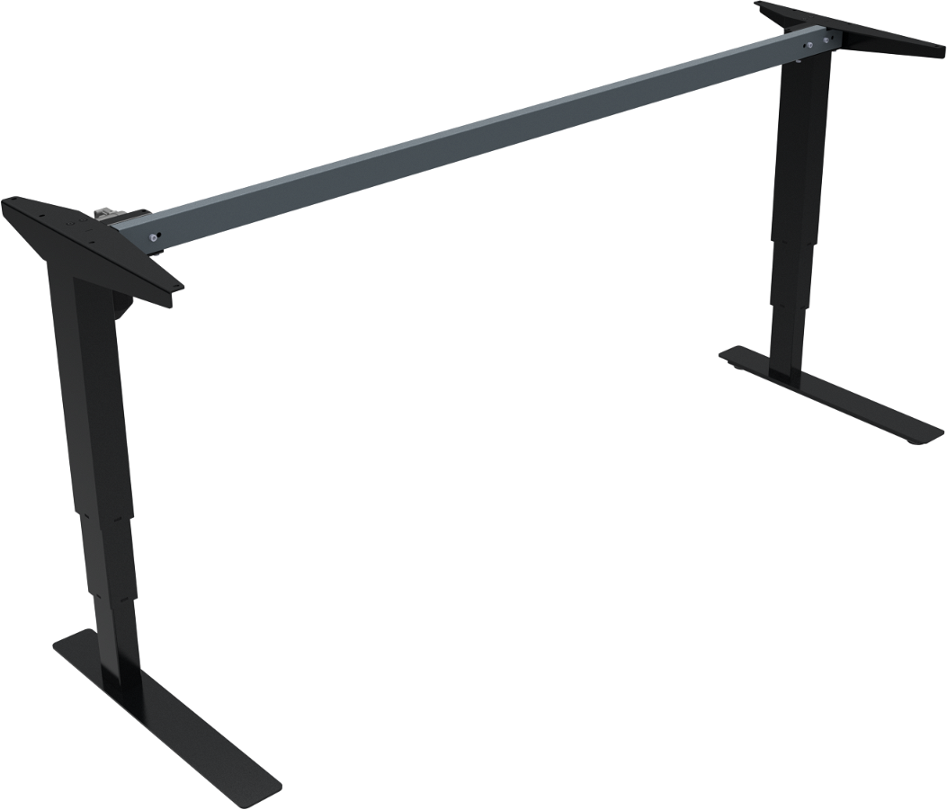 Hæve- Sænkestel Zennord Versastand Sort Metal Open Frame Højdejusterbar Ramme 57-122 Cm