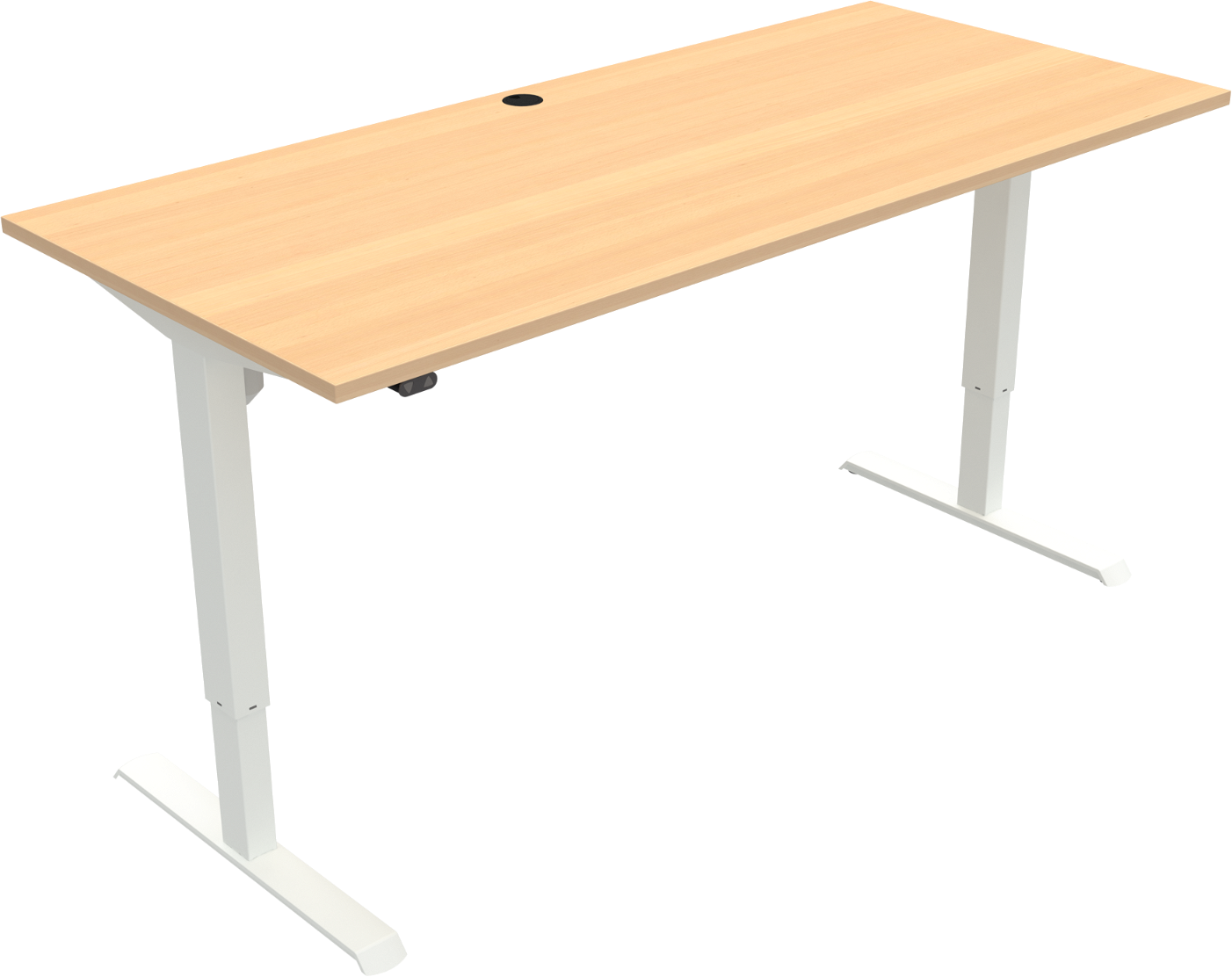 Hæve-sænkebord Zennord Adaptdesk To-bens Firkantet 180ã 80 Cm Natur Hvid Ergonomisk Justerbart