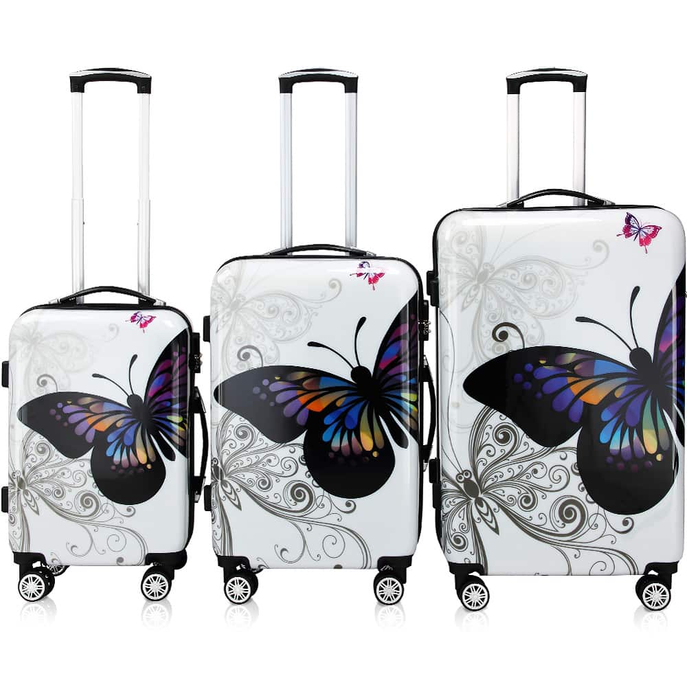 Hard Shell Kuffert Sæt Butterfly    Stk: 42l  66l  98l