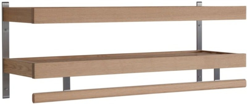 Hattehylde Og Knagerække Oscarssons Möbel Nadja  Lakeret Egetræ 100x29 Cm