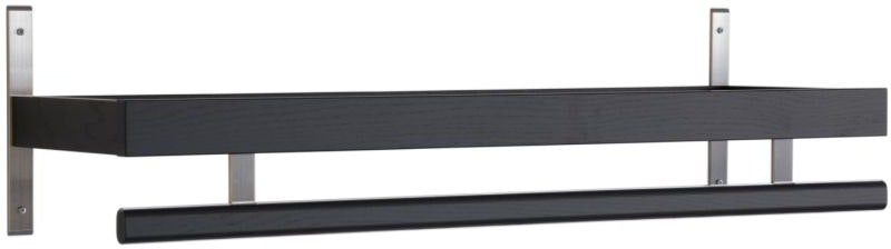 Hattehylde Og Knagerække Oscarssons Möbel Nadja Sortbejdset Egetræ 80x29x25 Cm