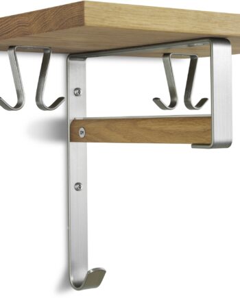 Hattehylde Oscarssons Möbel Cott   Olieret Egetræ Med Stålknager 29x33x25 Cm