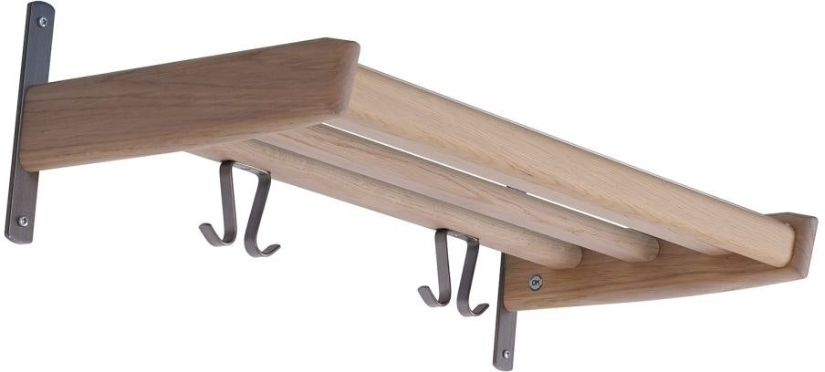 Hattehylde Oscarssons Möbel Meja Hvidolieret Egetræ Med Kroge 59ã 31 5ã 18 Cm