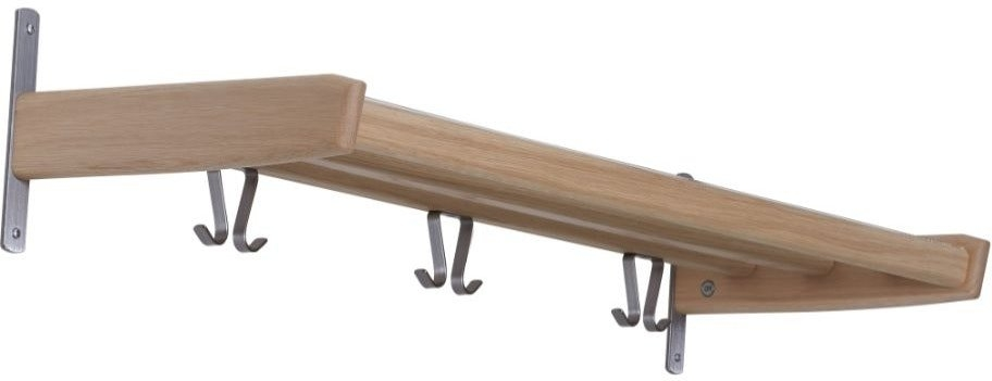 Hattehylde Oscarssons Möbel Meja Hvidolieret Egetræ Kroge 90x31 5x18 Cm