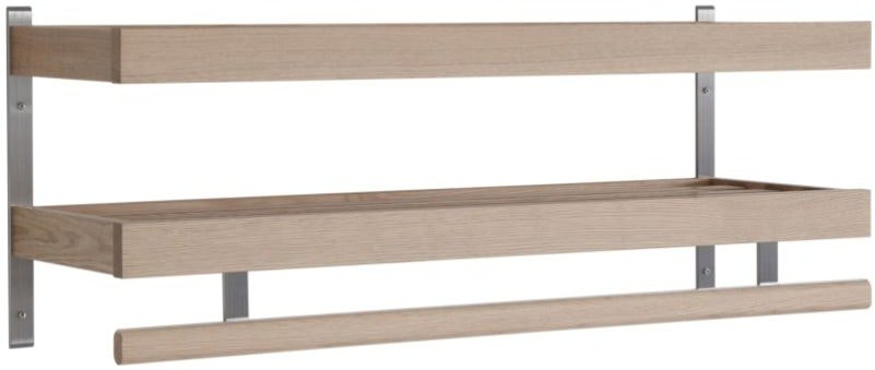 Hattehylde Oscarssons Möbel Nadja   Hvidolieret Egetræ Med   Plan Og Stang   80x29 Cm