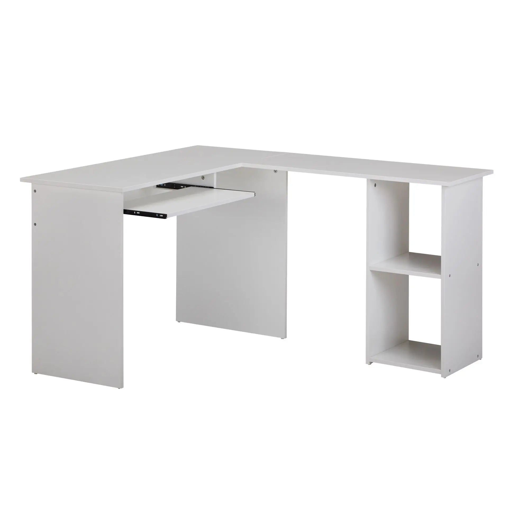 Hjørneskrivebord   Skadinavisk Stil  140   75     120 Cm  Hvid