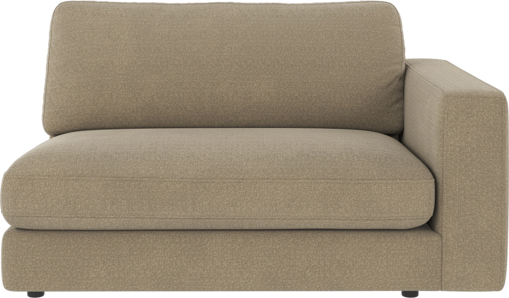 Højre Armlæn Modulsofa Rowico Duncan Mørk Beige Polyester Rita 109 H78xb129xd103 Cm