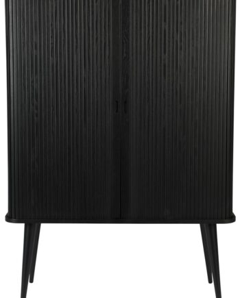 Højskab Opbevaringsskab Barbier Zuiver  Antracit Egetræsfiner  H140xb100xd45 Cm