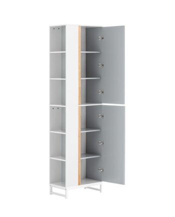 Højt Skab Til Badeværelset   Mdf  50x30x181 Cm  Flerfarvet