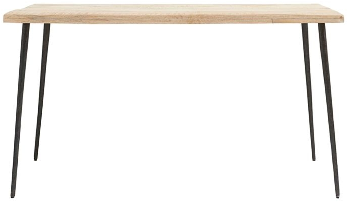 House Doctor Spisebord Club Natur Sort   Lyst Mangotræ Med Sorte Jernben 140   80 Cm