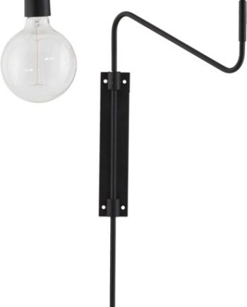 House Doctor Væglampe Swing L35 Cm Sort Jern Og Messing Designlampe
