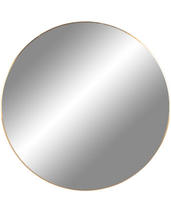 Jersey Spejl Spejl  Stål  Messing Look ø80 Cm