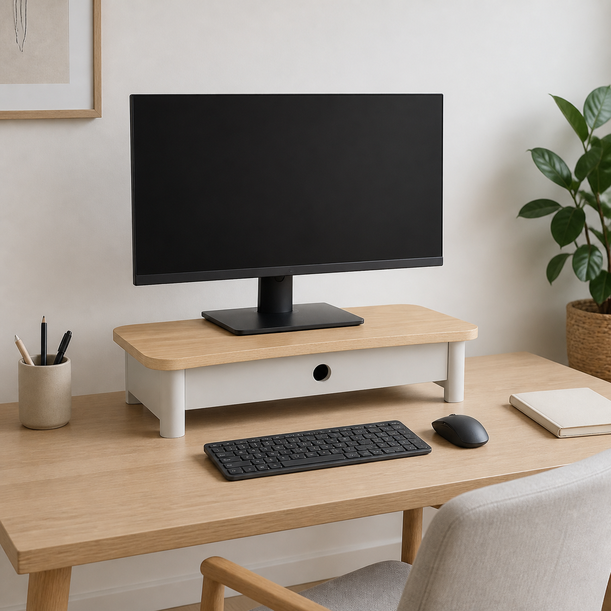 Jubi Monitorstativ 60 Cm  Perlegrå