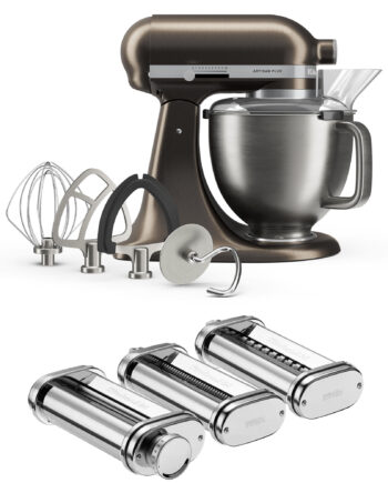 Kitchenaid Artisan Plus Køkkenmaskine     Liter Med Pastasæt  Iron Ore