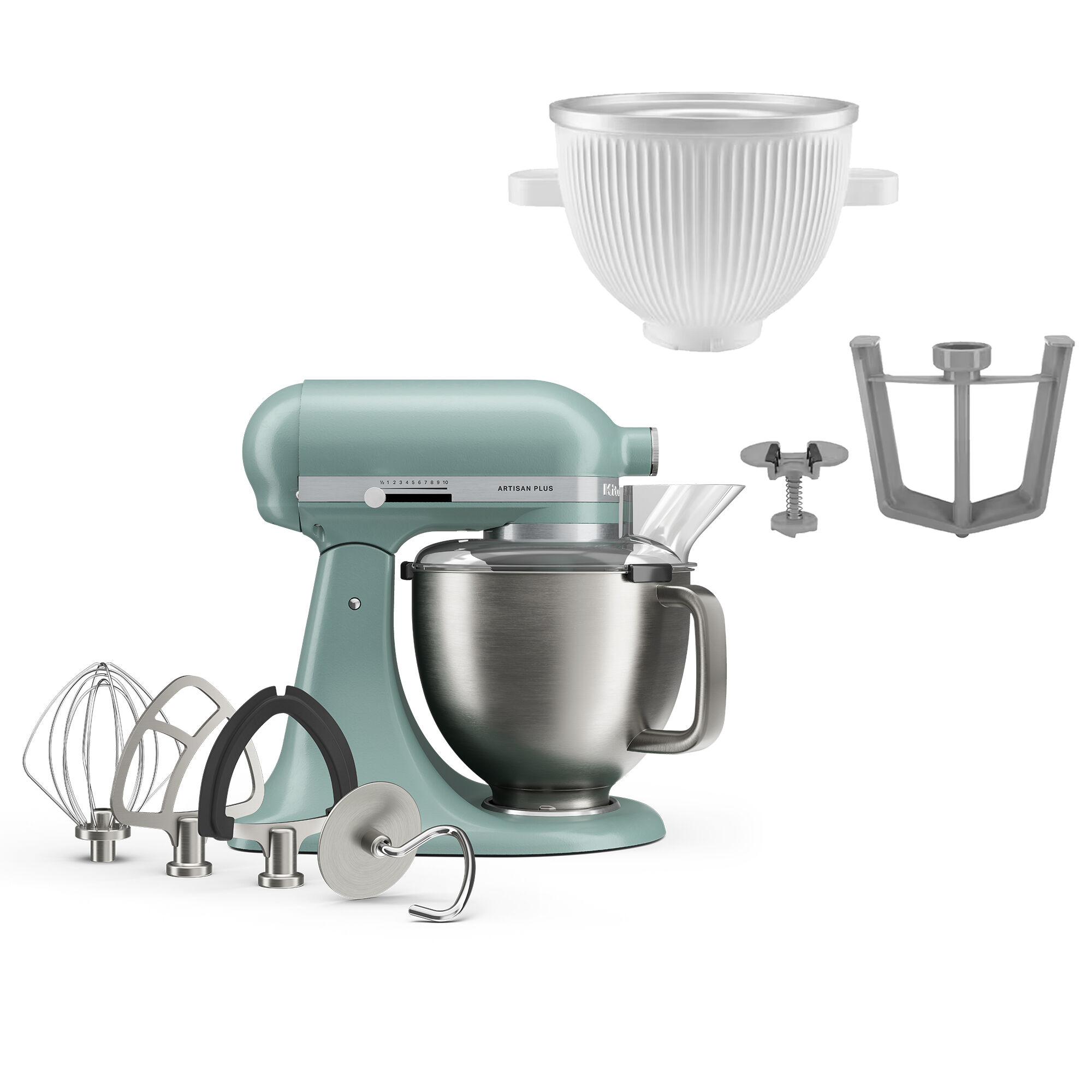 Kitchenaid Artisan Plus Køkkenmaskine Med Glasskålstilbehør Mint Julep