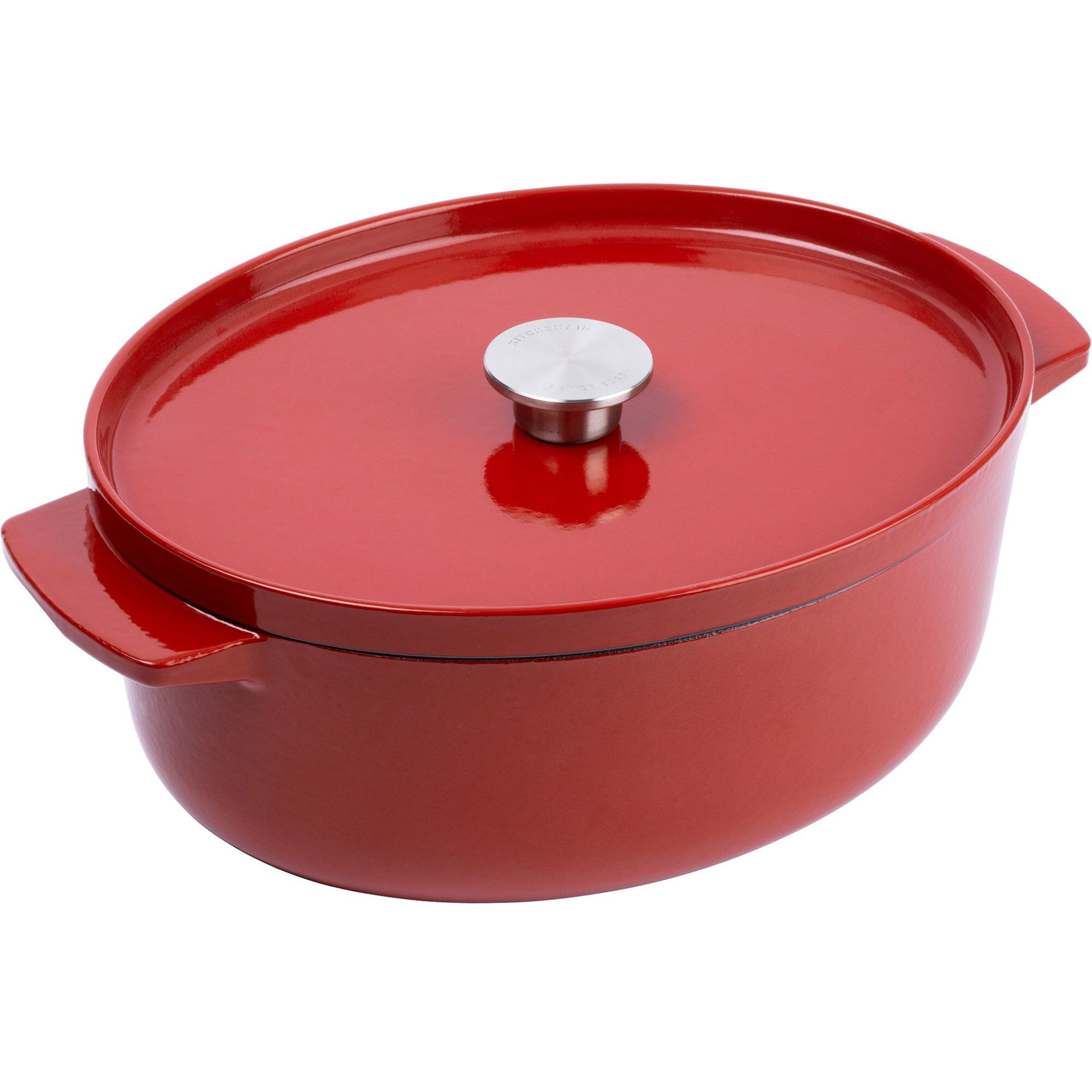 Kitchenaid Støbejernsgryde Oval 30 Cm      Liter  Empire Red