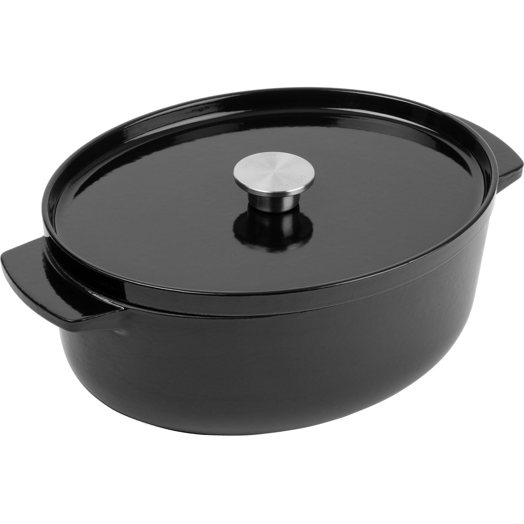 Kitchenaid Støbejernsgryde Oval 30 Cm      Liter  Onyx Black