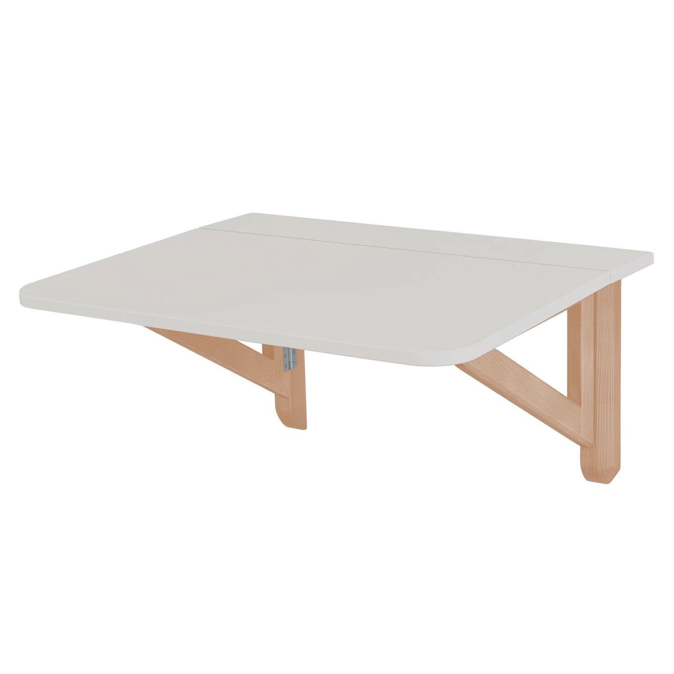 Klapbord Vægbord 60x70cm Perlegrå Med Aske-farvede Ben