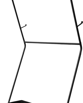 Knagerække Nox Spinder Design   Sortlakeret Stål Med Hatthylde Og Bundhylde 166x91 5x35 Cm