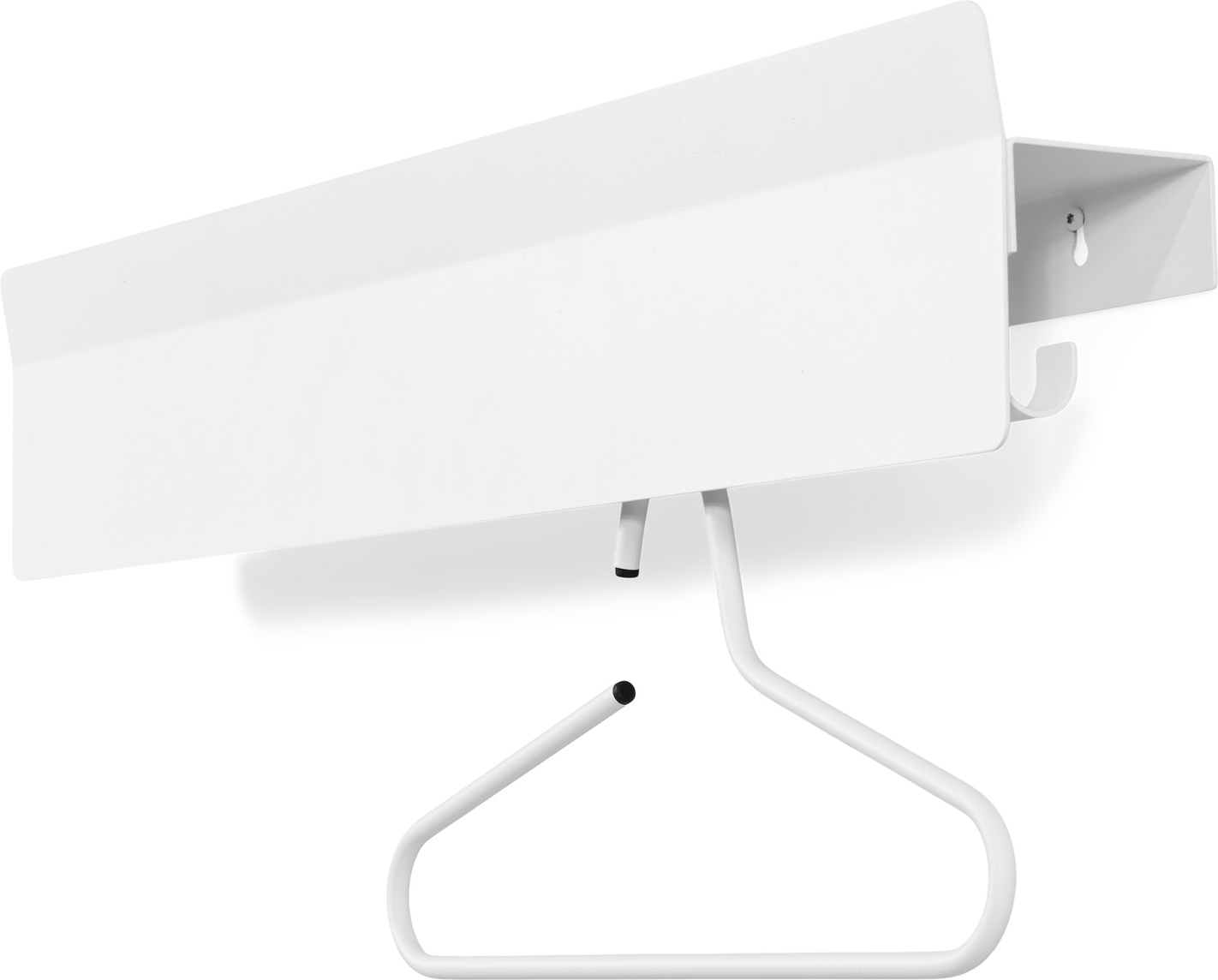 Knagerække Spinder Design Vigilo Hvidlakeret Stål Med Skjult Hylde 16ã 77ã 10 Cm
