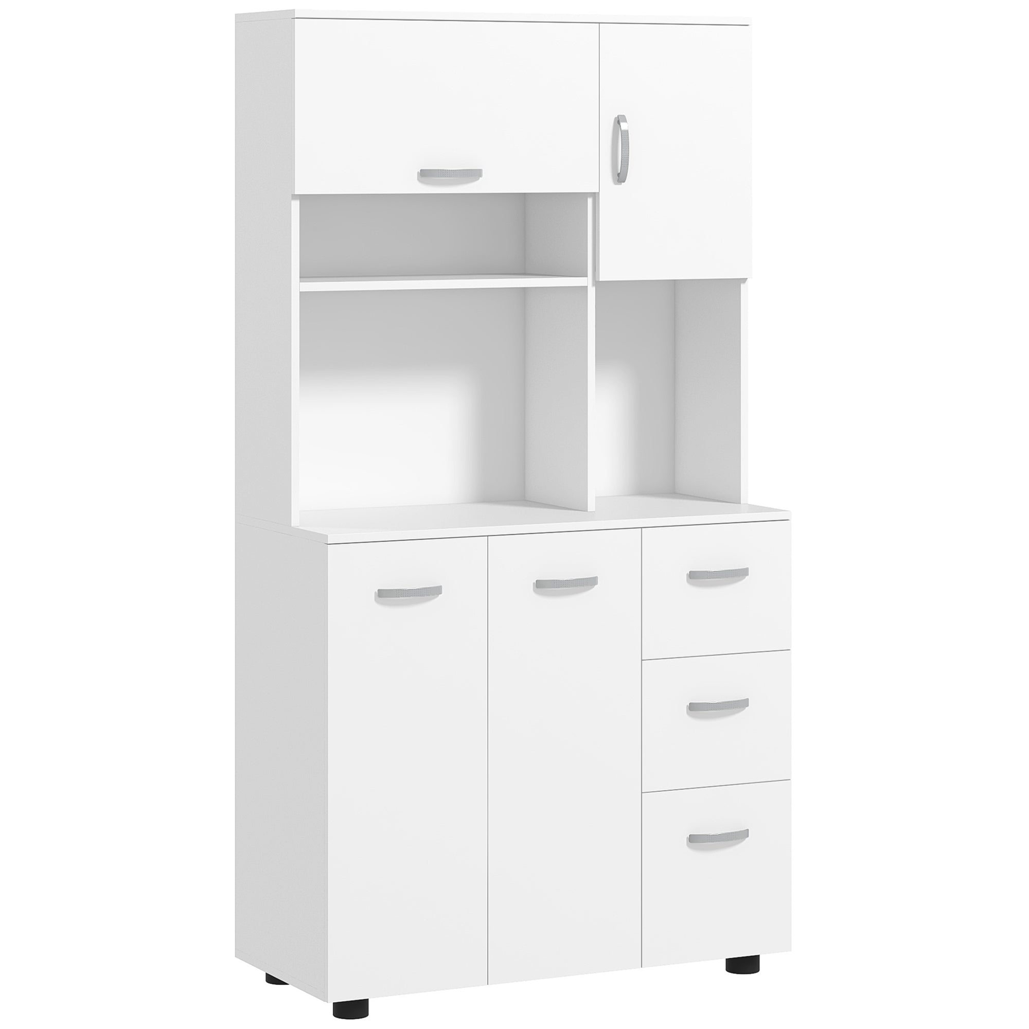 Køkkenskab  Buffet    Skuffer    Hylder  Masser Af Opbevaringsplads  89x39 5x168cm  Hvid