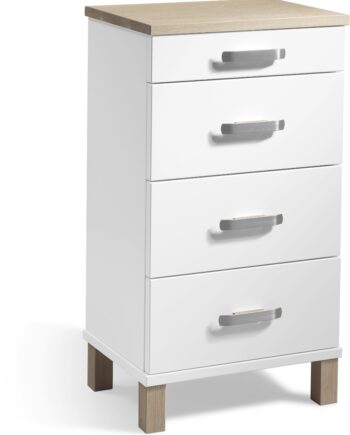 Kommode Oscarssons Möbel Nadja Hvid Hvidolieret Eg   Skuffer 75x40x31 Cm