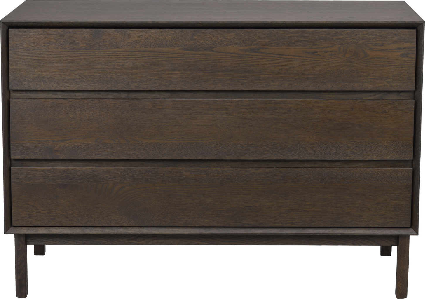 Kommode Rowico Mackay Oliebehandlet Massivt Egetræ Brun Fscâ -certificeret Skuffer 75ã 110ã 45 Cm