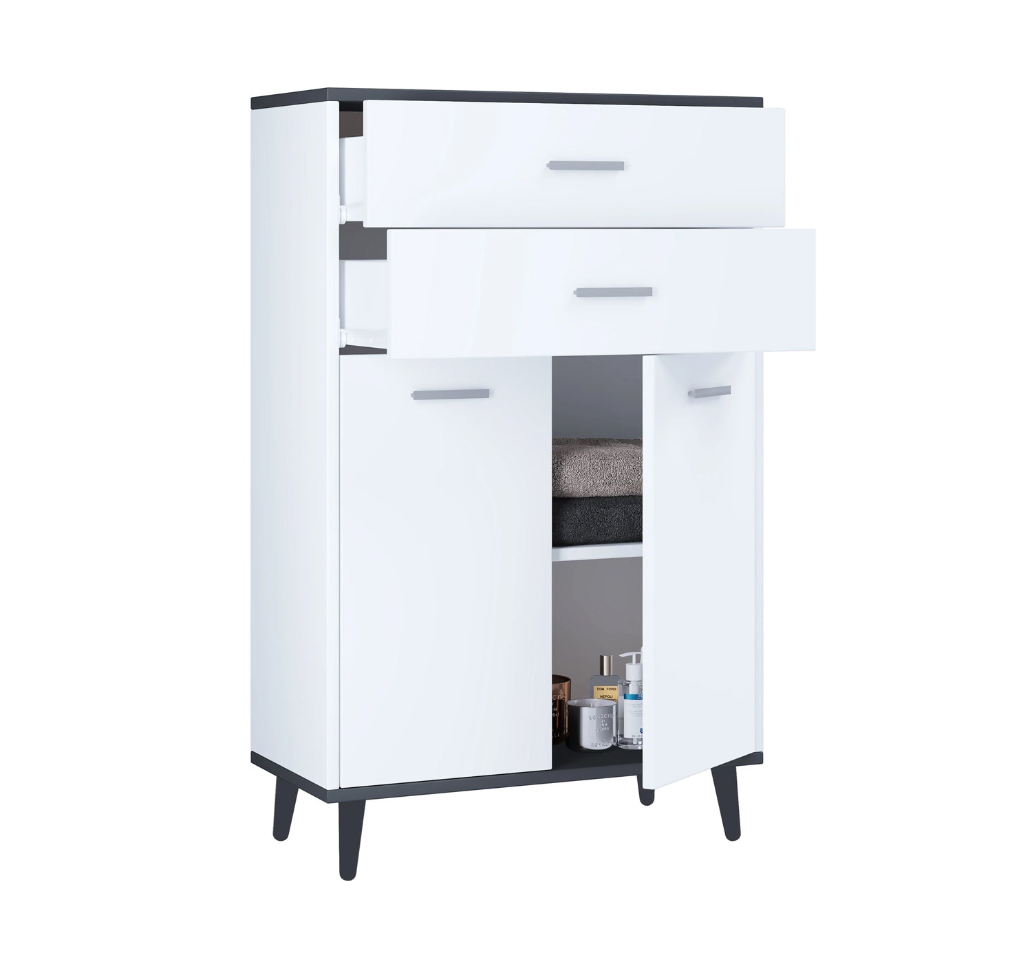 Kommode  97x60x28 Cm  Hvid