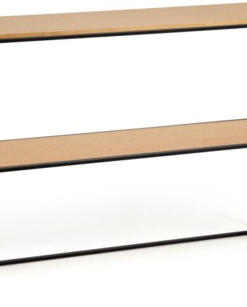 Konsolbord Afsætningsbord Kave Home Yoana   Egfinér   Mat Sort Metal 120x30x80 Cm