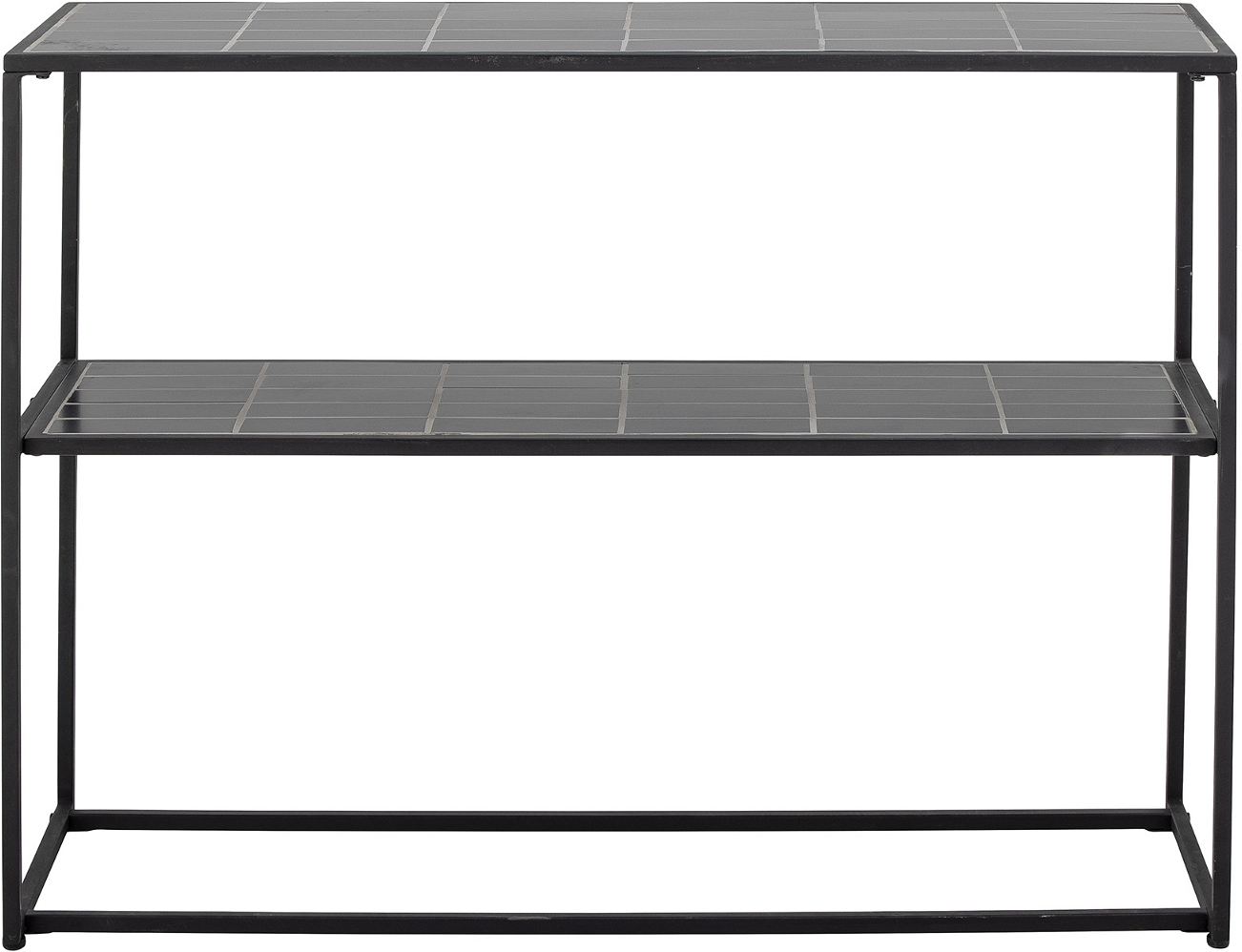 Konsolbord Hallebord Bloomingville June   Sort Sten Og Metal Med Keramikmosaik  80x35x110 Cm