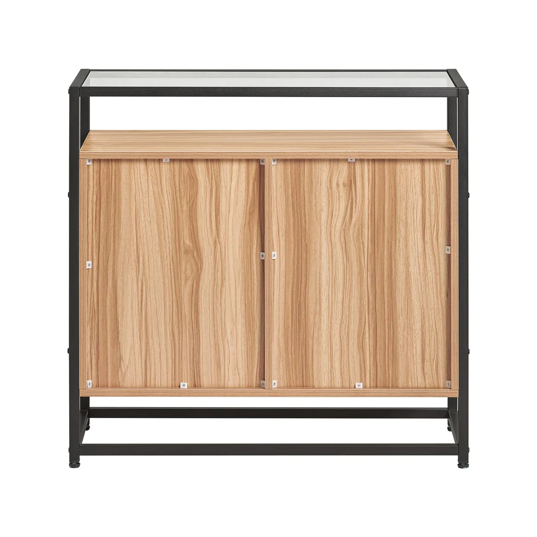 Konsolbord   Japandi Look  81   35   78 Cm  Glasoverflade  Naturfarvet