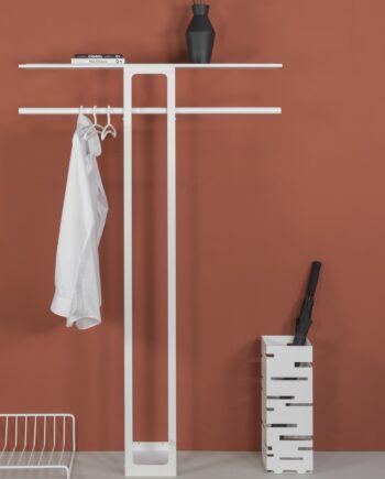 Koons Høj Hattehylde   Hvid Metal  Bredde 100 Cm